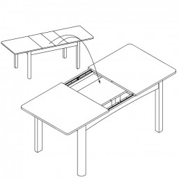 Stół rozkładany Sunny 2 (160-234 cm) biały połysk